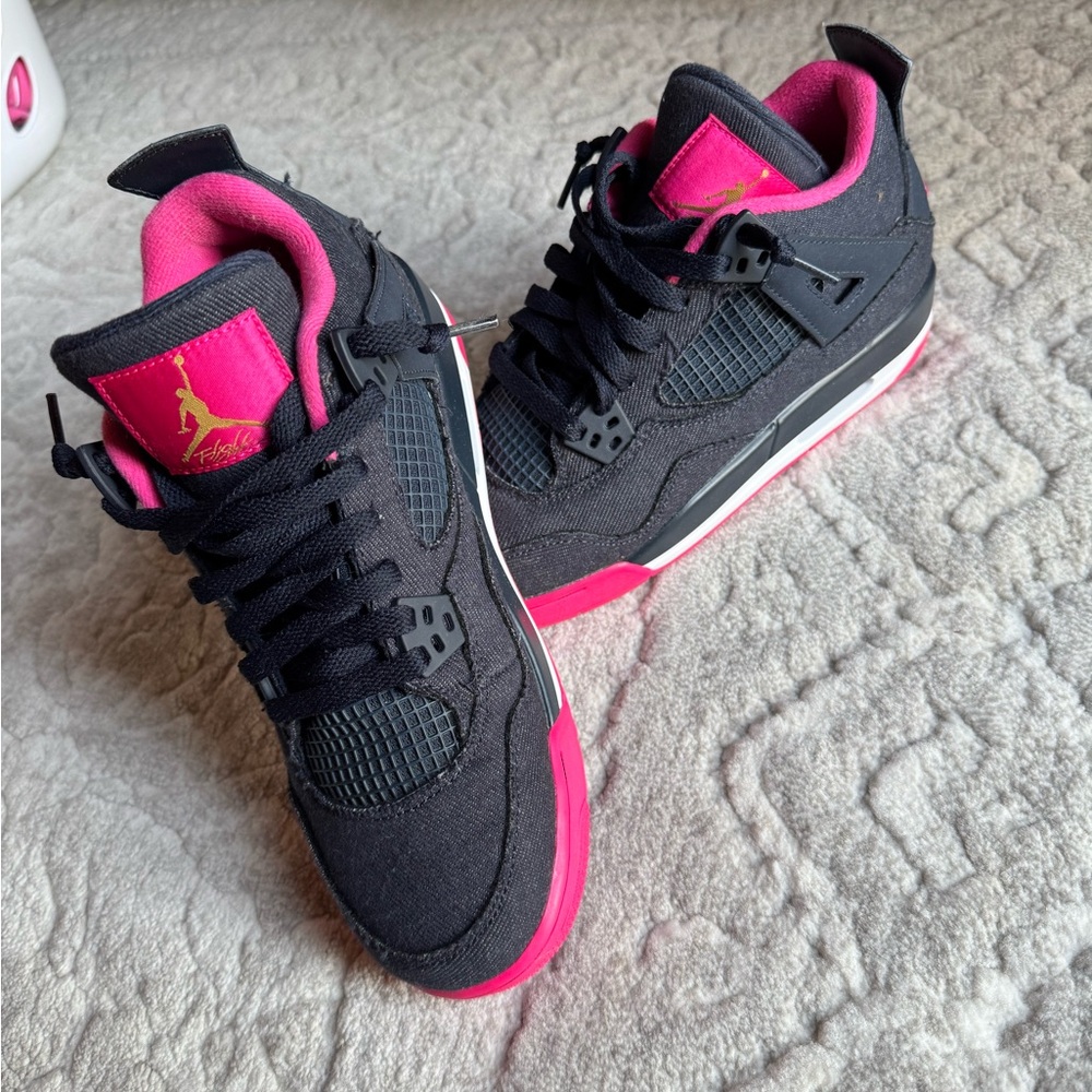 Jordan Women's Sneakers - Black and Pink - Picture 3 of 9